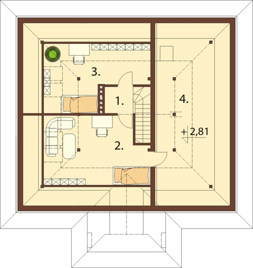 Projekt domu DM-6284 - rzut