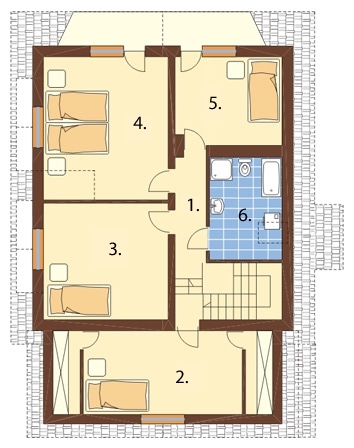 Projekt domu DM-6040 - rzut