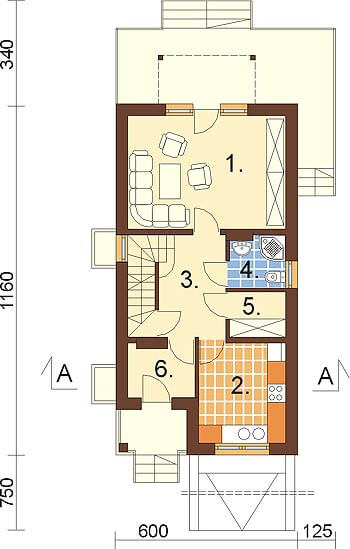 Projekt domu DM-6285 - rzut