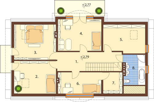 Projekt domu DM-6290 - rzut