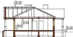 Projekt domu DM-6291 - przekrój