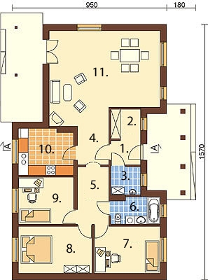 Projekt domu DM-6292 - rzut