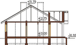 Projekt domu DM-6292 - przekrój