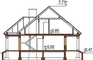 Projekt domu L-6297 - przekrój