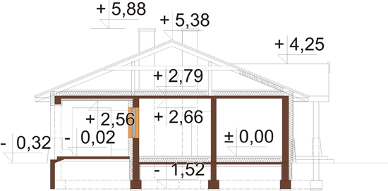 Projekt domu DM-6300 - przekrój