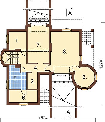 Projekt domu DM-6304 - rzut