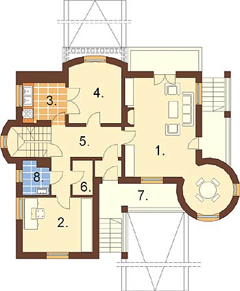 Projekt domu DM-6304 - rzut