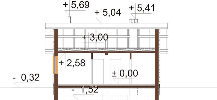 Projekt domu DM-6309 - przekrój