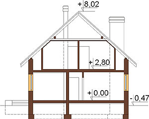 Projekt domu DM-6315 - przekrój