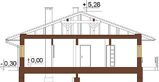 Projekt domu L-6278 - przekrój