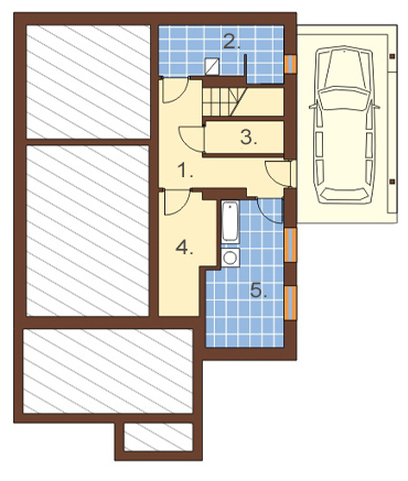 Projekt domu DM-6043 - rzut