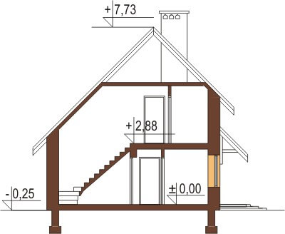 Projekt domu DM-6024 - przekrój