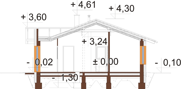 Projekt domu DM-6033 - przekrój