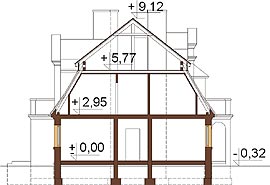 Projekt domu L-6281 - przekrój
