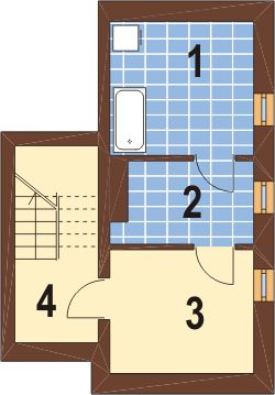 Projekt domu DM-6051 - rzut