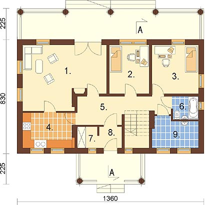 Projekt domu DM-6297 - rzut