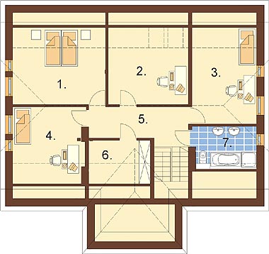 Projekt domu DM-6297 - rzut