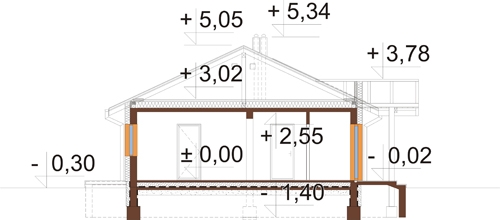 Projekt domu DM-6306 - przekrój