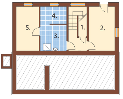 Projekt domu DM-6052 - rzut