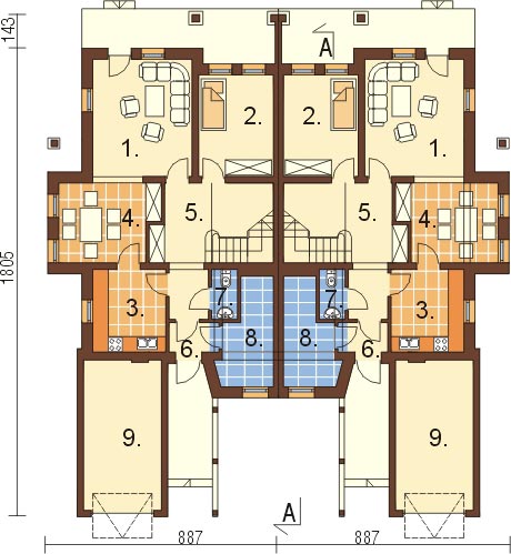 Projekt domu DM-6264 - rzut