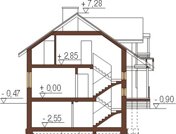 Projekt domu DM-6267 - przekrój