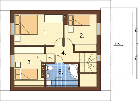 Projekt domu DM-6277 - rzut