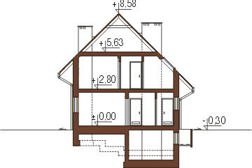 Projekt domu L-6277 - przekrój