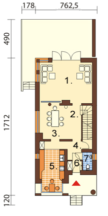 Projekt domu L-6195 - rzut