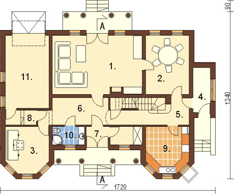 Projekt domu DM-6270 - rzut