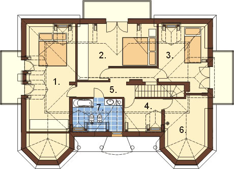 Projekt domu DM-6270 - rzut