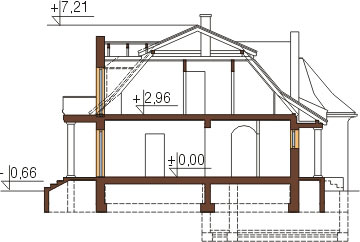 Projekt domu DM-6270 - przekrój