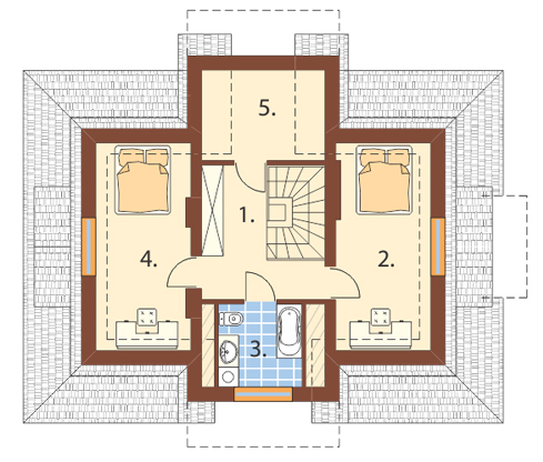 Projekt domu DM-6275 - rzut