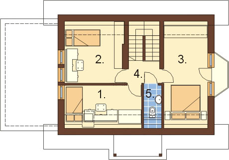 Projekt domu DM-6294 - rzut