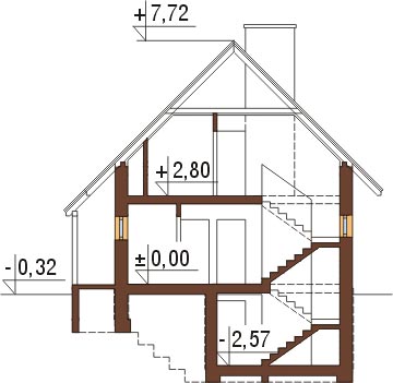 Projekt domu DM-6294 - przekrój