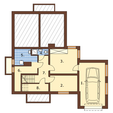 Projekt domu DM-6072 - rzut