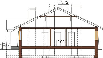 Projekt domu DM-6301 - przekrój