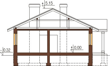 Projekt domu DM-6302 - przekrój