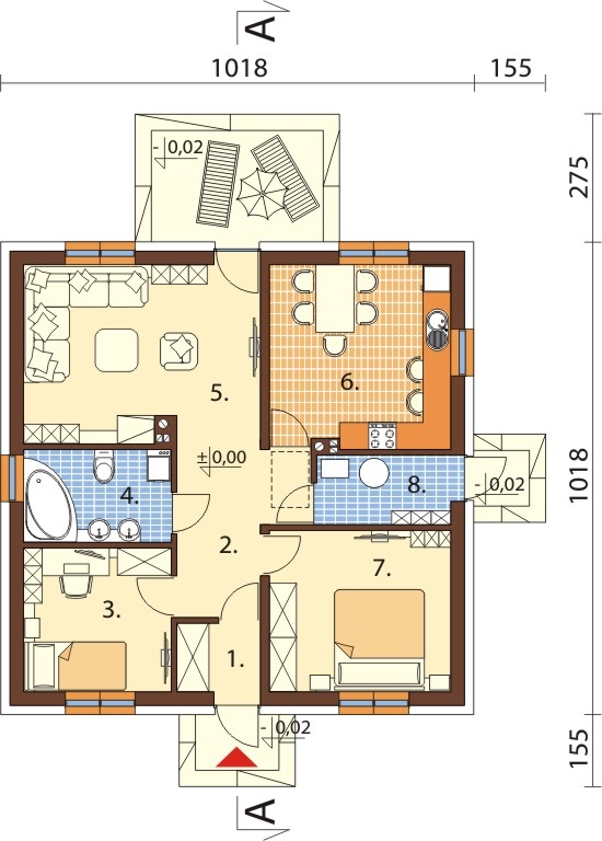 Projekt domu DM-6305 - rzut