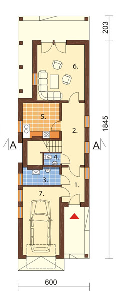 Projekt domu DM-6310 - rzut