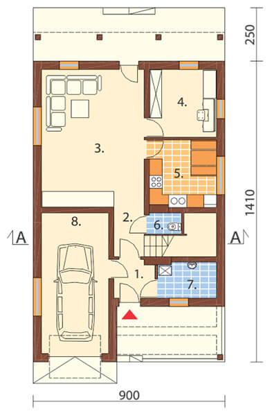 Projekt domu DM-6311 - rzut