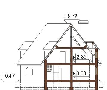 Projekt domu DM-6316 - przekrój