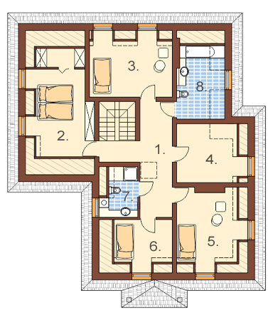 Projekt domu DM-6316 - rzut