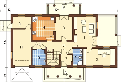 Projekt domu DM-6317 - rzut