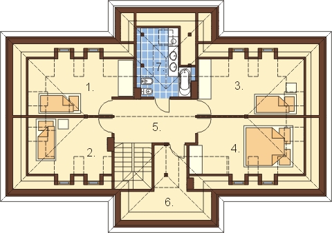 Projekt domu DM-6317 - rzut