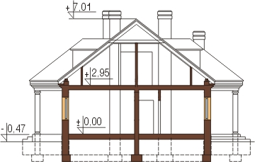 Projekt domu DM-6317 - przekrój