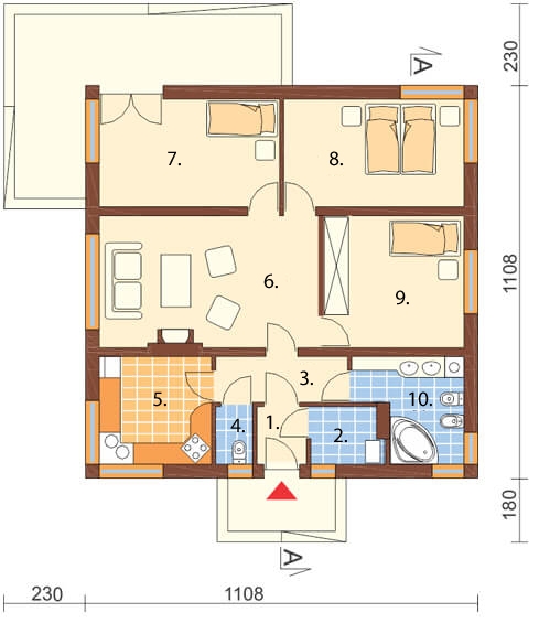 Projekt domu DM-6322 - rzut