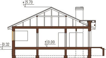 Projekt domu DM-6322 - przekrój