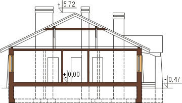 Projekt domu L-6301 - przekrój