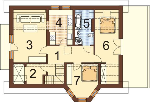 Projekt domu DM-6325 - rzut