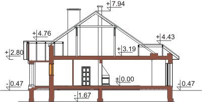 Projekt domu DM-6326 - przekrój